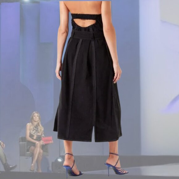 NWT - MAKING THE CUT - Deconstructed Strapless Corduroy  Dress - Black - S | M - Picture 6 of 8